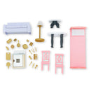 So Darling Wooden Dollhouse on Wheels, Open & Close With 29 Accessories