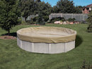 HPI Armor Kote 24' Round Above Ground Winter Pool Cover, 4' Overlap, Tan/Blue | AK24R4
