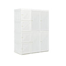 Foldable Closet Clothes Organizer With 8 Cubby Storage
