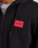Hugo Daple Box Logo Full-Zip Fleece Hoodie