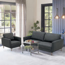 Modern Loveseat With Comfy Backrest Cushions-Gray