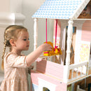 Savannah Wooden Dollhouse, Over 4 Feet Tall With Porch Swing and 14 Accessories