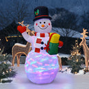 5 Feet Tall Snowman Inflatable Blow Up Inflatable With Built-in Colorful LED Lights