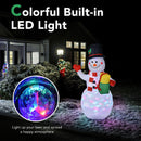 5 Feet Tall Snowman Inflatable Blow Up Inflatable With Built-in Colorful LED Lights