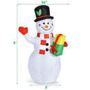5 Feet Tall Snowman Inflatable Blow Up Inflatable With Built-in Colorful LED Lights