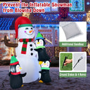6 Feet Christmas Quick Inflatable Snowman With Penguins