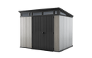 Keter Artisan 9×7 Foot Large Outdoor Shed with Floor with Modern Design for Patio Furniture