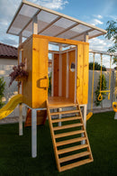 Forest - Modern Backyard Outdoor Swing Set 2 Swings and Trapeze Bar