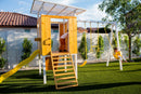 Forest - Modern Backyard Outdoor Swing Set 2 Swings and Trapeze Bar