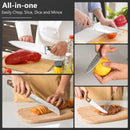 15 Pieces Stainless Steel Knife Block Set With Ergonomic Handle
