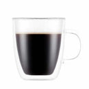 Double Wall Thermo-Glass Coffee Mug Set - Clear