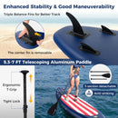 Inflatable Paddle Board With Removable Fin and Backpack-A