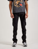 Jordan Craig Stacked Flare Cargo Denim Jeans