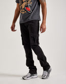 Jordan Craig Stacked Flare Cargo Denim Jeans