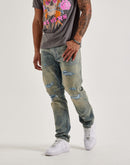 Jordan Craig Collins Straight Distressed Denim Jeans