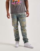 Jordan Craig Collins Straight Distressed Denim Jeans