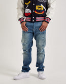 Jordan Craig Collins Distressed Straight Denim Jeans