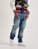 Jordan Craig Collins Distressed Straight Denim Jeans