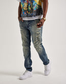 Jordan Craig Collins Straight Distressed Denim Jeans