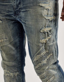 Jordan Craig Collins Straight Distressed Denim Jeans