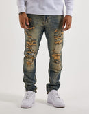 Jordan Craig Stacked Distressed Collins Denim Jeans