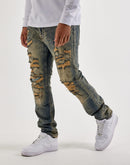 Jordan Craig Stacked Distressed Collins Denim Jeans