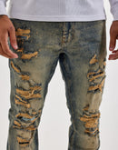 Jordan Craig Stacked Distressed Collins Denim Jeans