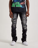 Jordan Craig Stacked Distressed Denim Jeans