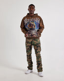Jordan Craig Distressed Camo Stacked Denim Jeans