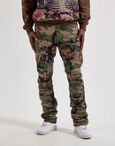 Jordan Craig Distressed Camo Stacked Denim Jeans