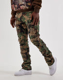 Jordan Craig Distressed Camo Stacked Denim Jeans