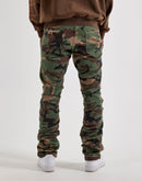 Jordan Craig Distressed Camo Stacked Denim Jeans