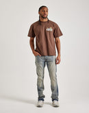 Jordan Craig Embossed Stacked Flare Denim Jeans