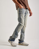 Jordan Craig Embossed Stacked Flare Denim Jeans
