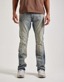 Jordan Craig Embossed Stacked Flare Denim Jeans