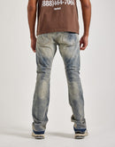 Jordan Craig Embossed Stacked Flare Denim Jeans