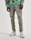 Jordan Craig Distressed Slim Denim Jeans