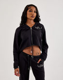 Juicy Couture Angel Reese Cropped Fleece Full-Zip Hoodie