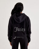 Juicy Couture Angel Reese Cropped Fleece Full-Zip Hoodie