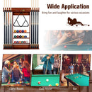 Wall-Mounted Billiards Pool Cue Rack Only-Brown