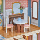 Charlotte Classic Wooden Dollhouse With 15-Piece Accessories