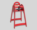 Koala Kare Designer High Chair (Red) Knockdown High Chair - KB105-03-KD