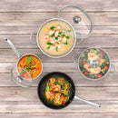 7-Piece Stainless Steel Cookware Set With Tempered Glass Lid-Silver