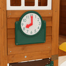 Kennedy Springs Wooden Outdoor Swing Set With Slide and Rock Wall - Green