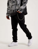 Kilogram Chain Rivet Stacked Denim Jeans