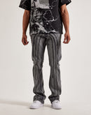 Kilogram Centric Moto Stacked Flare Jeans