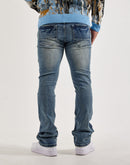 Kilogram Asymmetrical Multi-Pocket Slim Distressed Denim Jeans