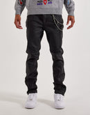 Kilogram Coated Geometric Slim Cross Chain Denim Jeans