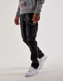 Kilogram Coated Geometric Slim Cross Chain Denim Jeans