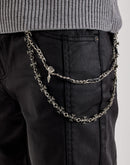 Kilogram Coated Geometric Slim Cross Chain Denim Jeans